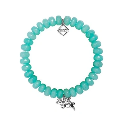 Shop Meme London When Pigs Fly - Mint Turquoise With White Gold In Green + White Gold