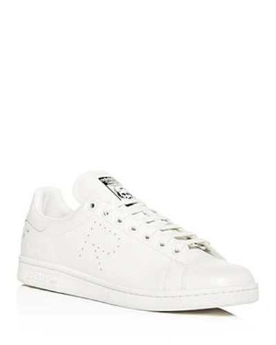 Shop Adidas Originals Raf Simons For Adidas Men's Stan Smith Leather Lace-up Sneakers In White