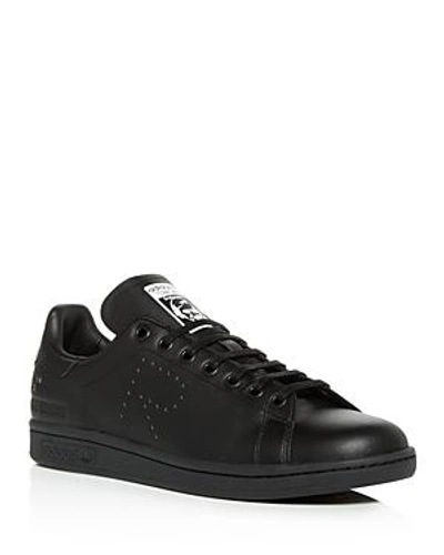 Shop Adidas Originals Raf Simons For Adidas Men's Stan Smith Leather Lace-up Sneakers In Black