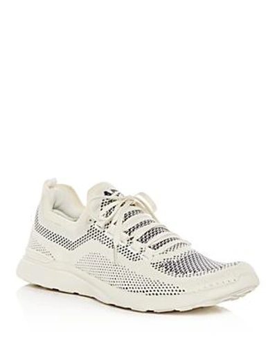 Shop Apl Athletic Propulsion Labs Women's Techloom Breeze Knit Lace-up Sneakers In Pristine/midnight