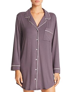 Eberjey Gisele Stretch Jersey Sleep Shirt In Pebble | ModeSens