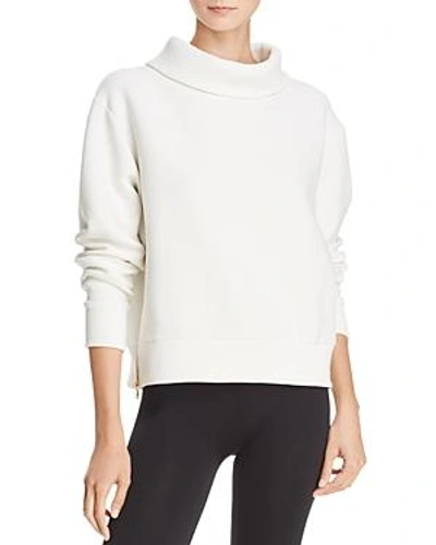 Shop Varley Simon Side-zip Sweater In Ivory
