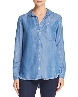 bella dahl frayed hem shirt