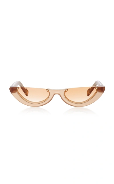 Shop Pawaka Empat Cat-eye Acetate Sunglasses In Neutral