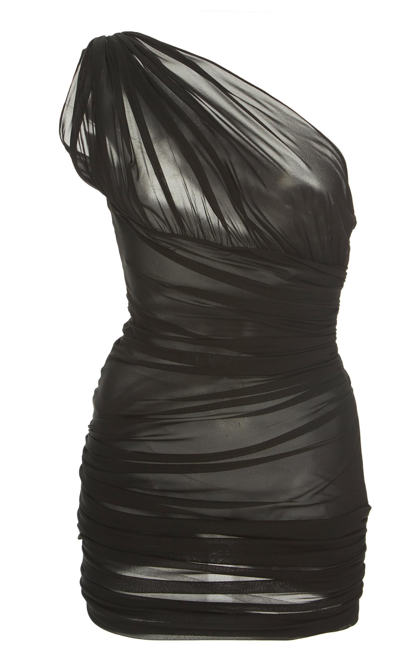 versace one shoulder dress