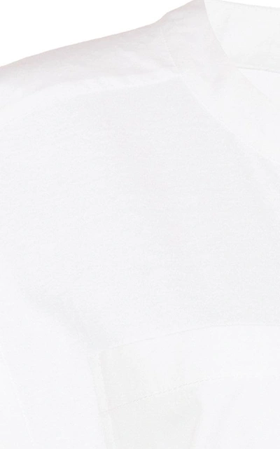 Shop Alberta Ferretti Wide Sleeve Cotton T-shirt Top In White