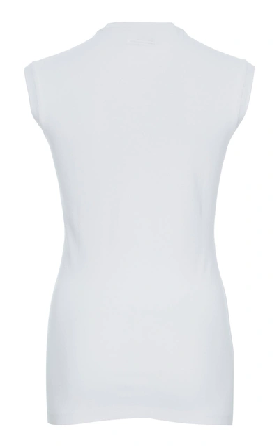 Shop Versace Logo-printed Jersey Tank Top In White