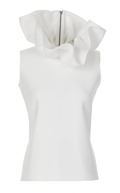 Shop Maticevski Fruition Fluted Collar Top In White