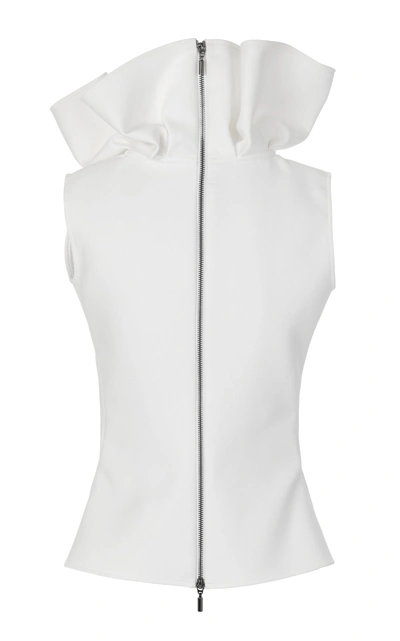 Shop Maticevski Fruition Fluted Collar Top In White