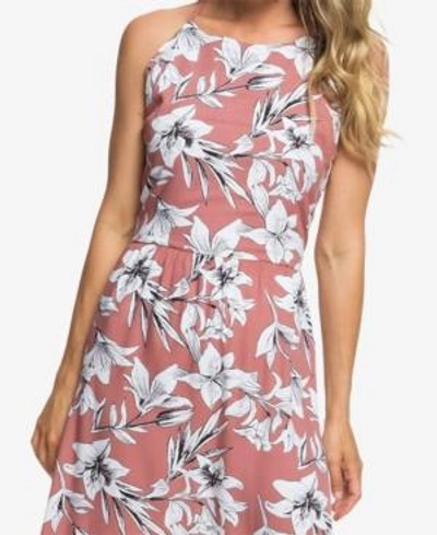 Shop Roxy Juniors' Floral-print Maxi Dress In Withered Rose Lily House