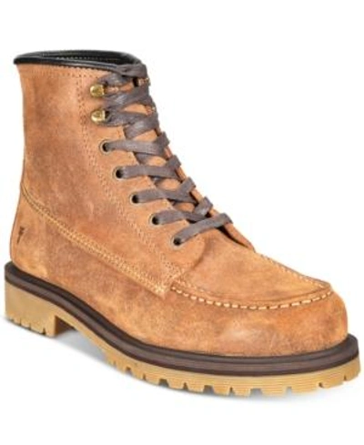 Shop Frye Men's Pine Lug Leather Work Boots, Created For Macy's Men's Shoes In Cognac