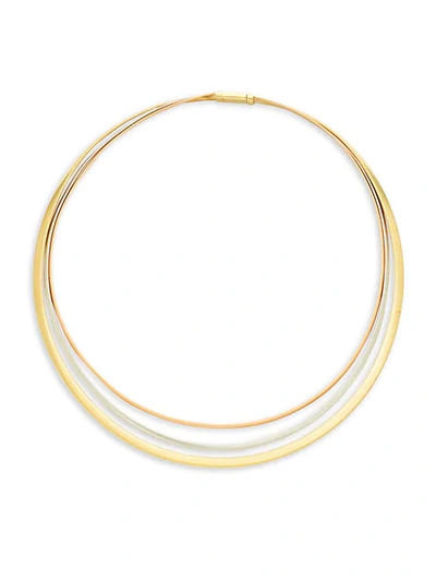 Shop Marco Bicego 18k Yellow Gold, 18krose Gold & Silver Collar Necklace