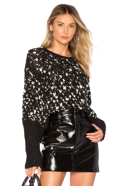 Shop One On One Delightful Sweater In Black & Ecru