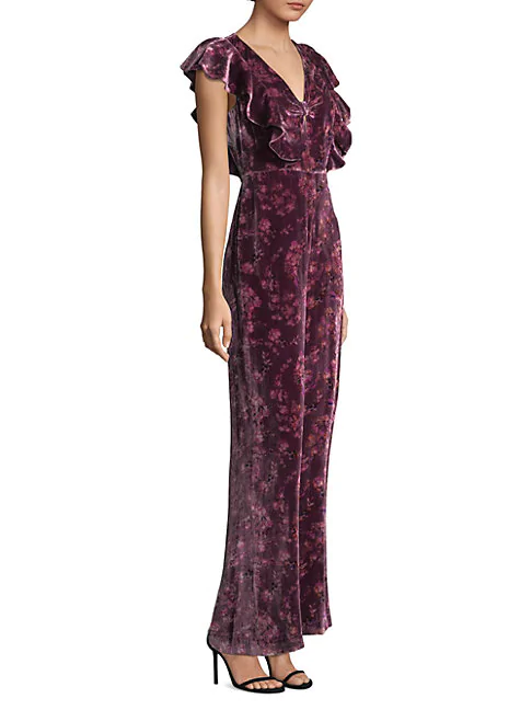 rebecca taylor velvet jumpsuit