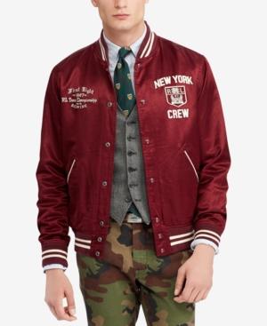 men's polo baseball jacket