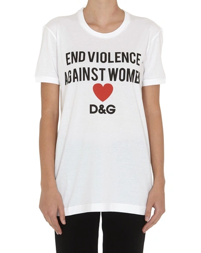 Shop Dolce & Gabbana Logo T-shirt In White