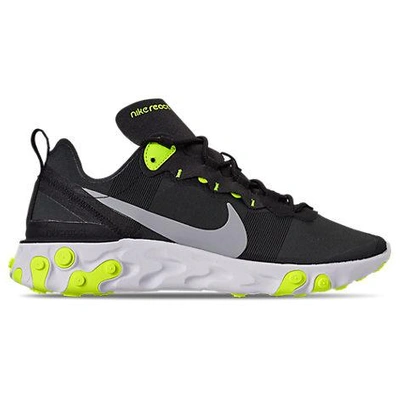 Shop Nike Men's React Element 55 Casual Shoes, Black - Size 11.5