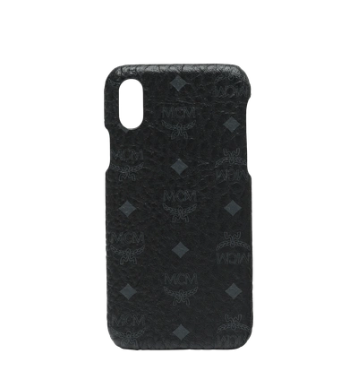 Shop Mcm Iphone X Case In Visetos Original In Black