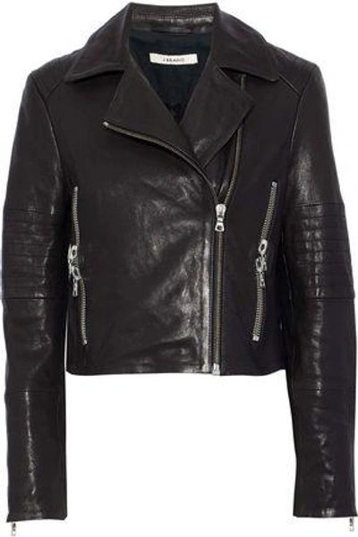 Shop J Brand Woman Leather Biker Jacket Black