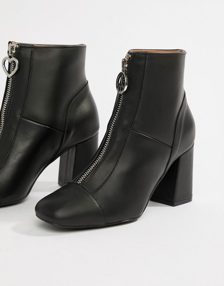 moschino boots heels