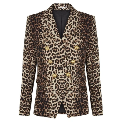 Shop Veronica Beard Miller Leopard-print Blazer