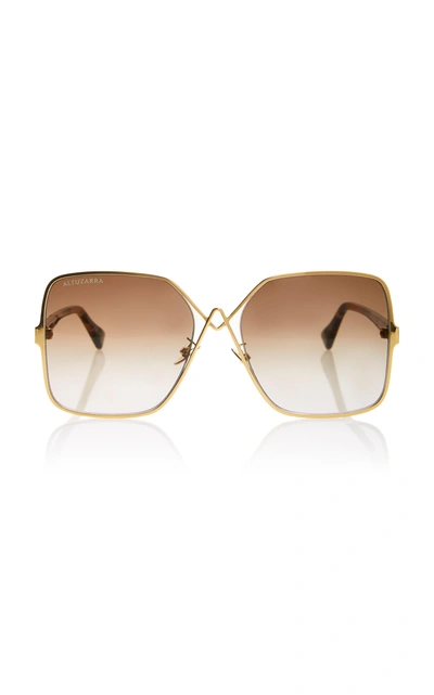 Shop Altuzarra Sunglasses Oversized Square Sunglasses In Gold