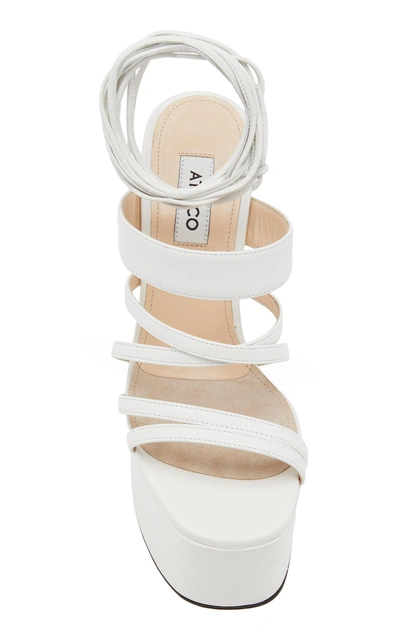 Shop Attico Greta Platform Sandals In White