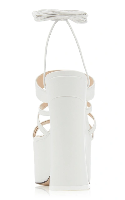 Shop Attico Greta Platform Sandals In White