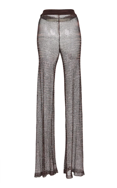 Shop Missoni Straight-leg Open-knit Pants In Black