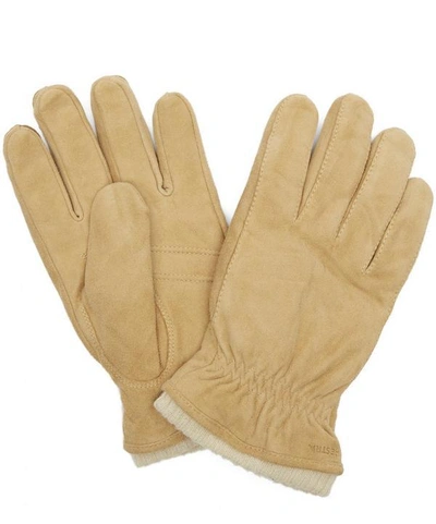 Shop Hestra Gloves Nathan Goat Suede Gloves In Yellow