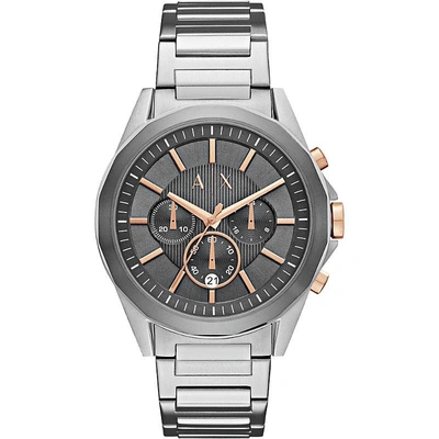 Shop Armani Exchange Ax2606 Stainless Steel Chronograph Watch In Nero