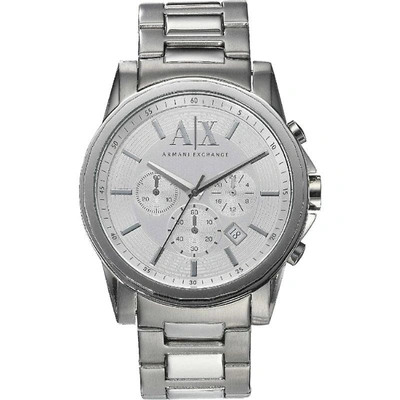 Shop Armani Exchange Ax2058 Stainless Steel Watch In Nero