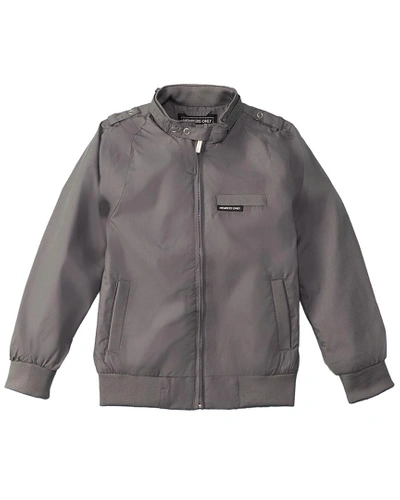 Shop Members Only Iconic Racer Jacket In Grey