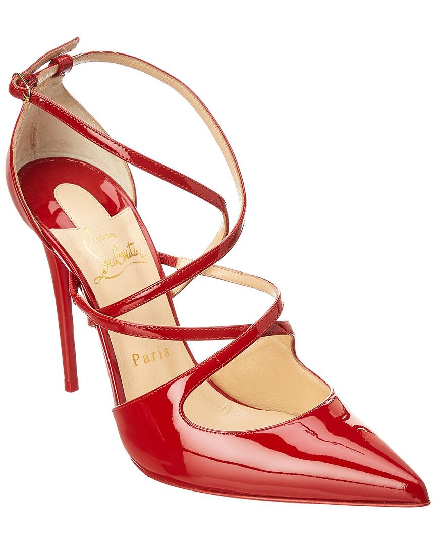 Christian Louboutin Crossfliketa 100 Patent Leather Pumps In Red | ModeSens