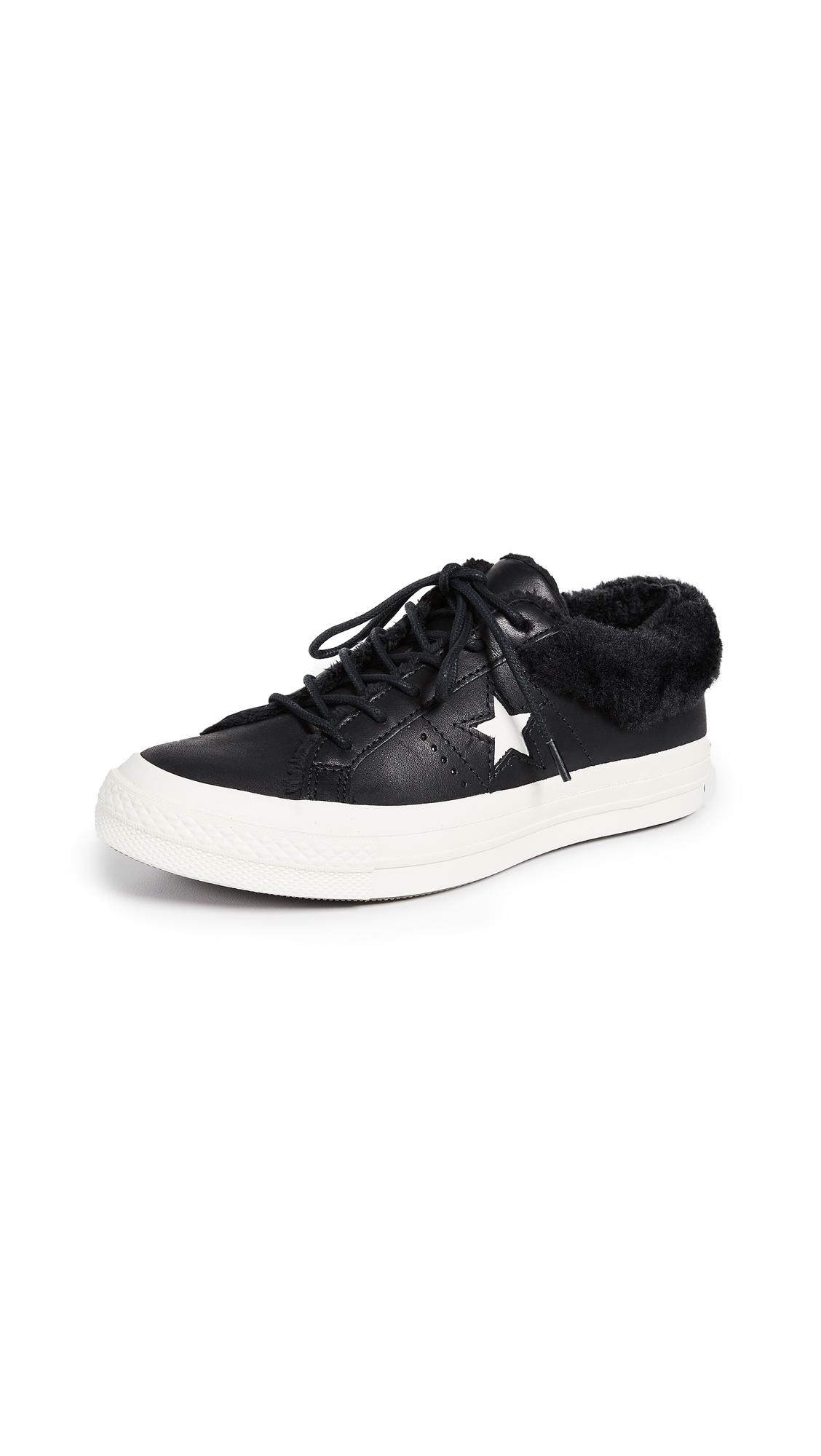 converse faux fur one star