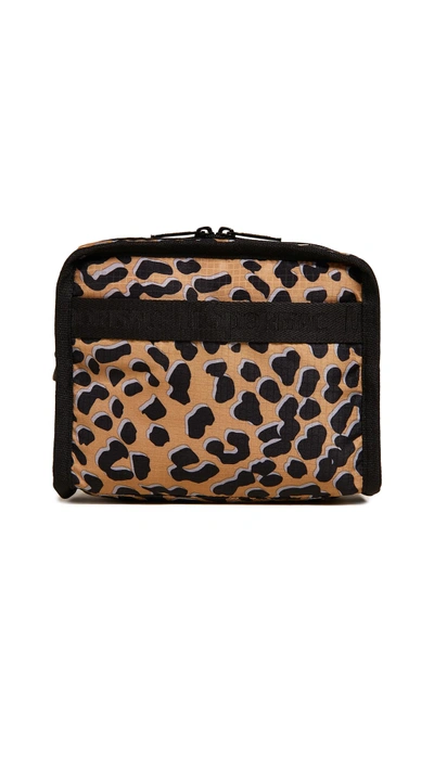 Shop Lesportsac Taylor North / South Cosmetic Bag In Leopard