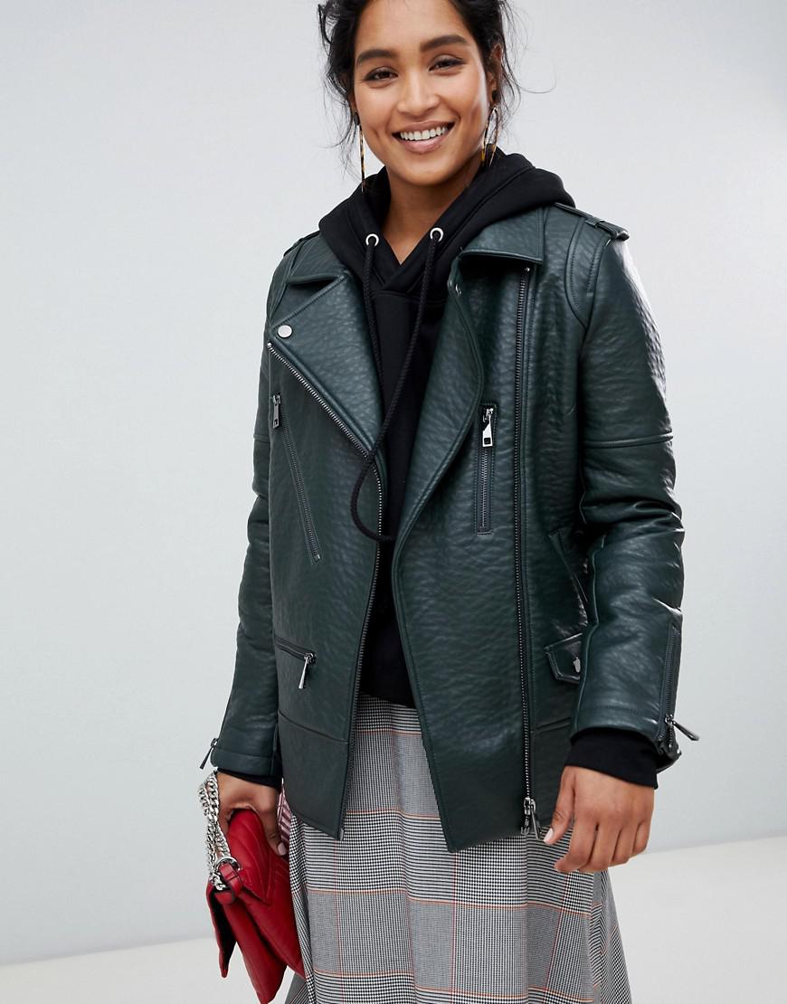 longline biker jacket