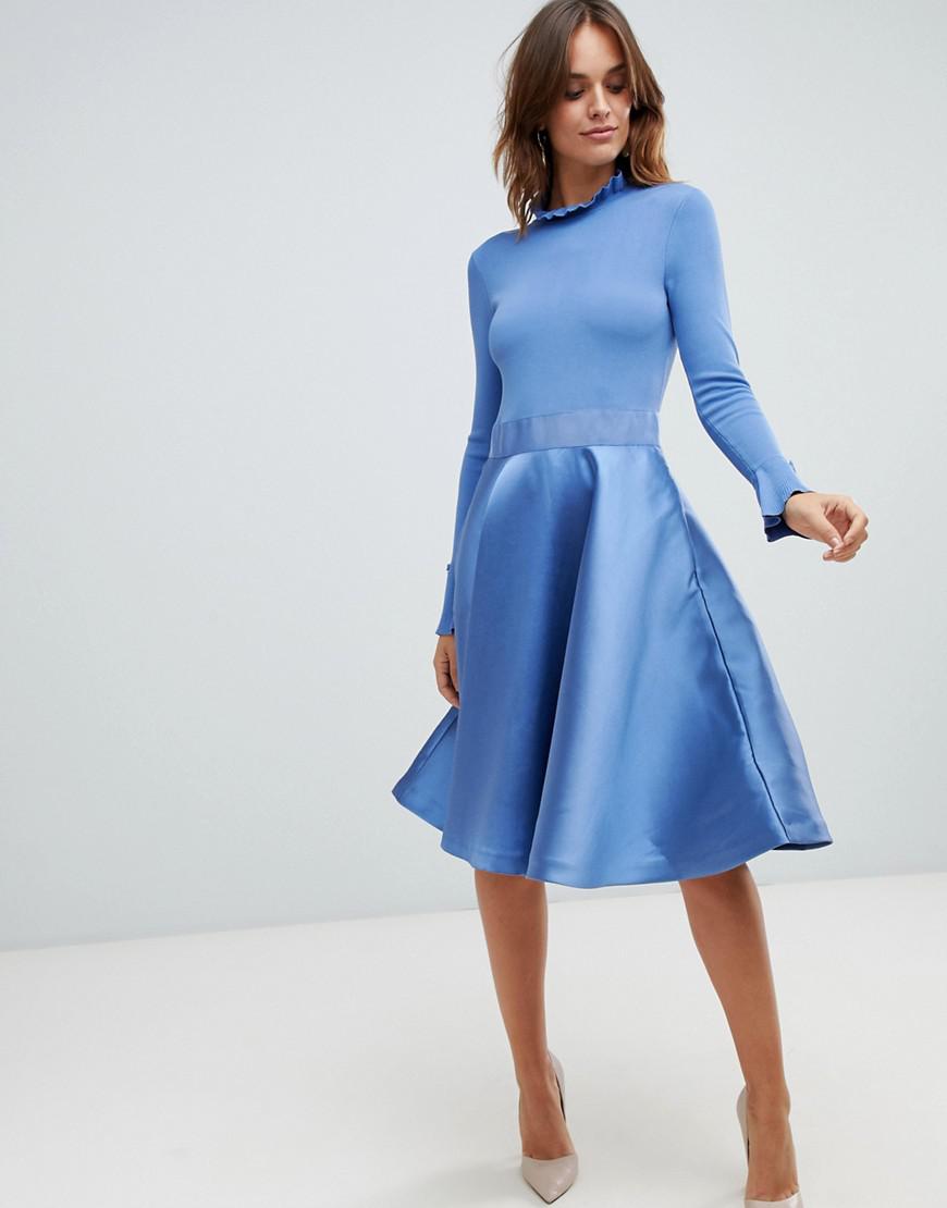 ted baker frill cuff dress