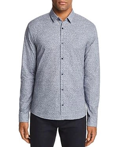 Shop Hugo Ero Confetti Extra Slim Fit Button-down Shirt In Bright Blue