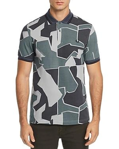 Shop Fred Perry Modern Camouflage-print Pique Slim Fit Polo Shirt In Airforce Camo