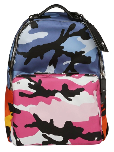 Shop Valentino Garavani Camouflage Backpack In Multi