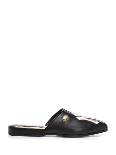 Shop Gucci Ny Yankees Patch Slides In Black