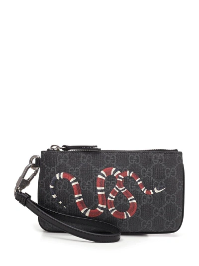 Shop Gucci Gg Snake Pouch Wallet In Multi