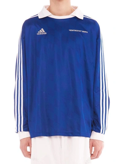 Shop Gosha Rubchinskiy X Adidas Long Sleeve Jersey In Blue