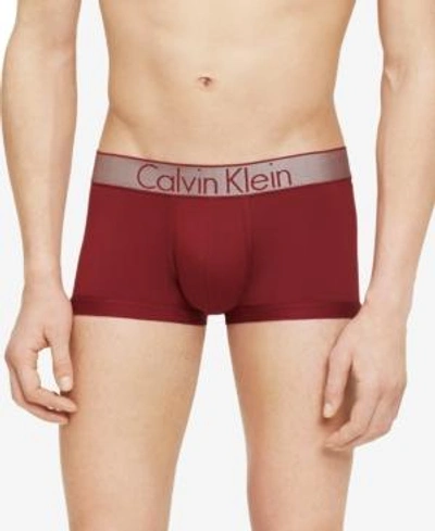 Shop Calvin Klein Men's Customized Stretch Low-rise Trunks In Biking Red
