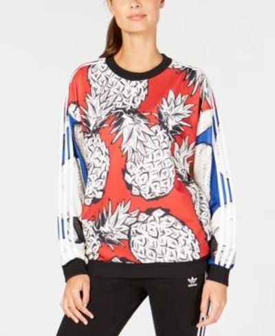 Adidas Originals Women's Originals Farm Boyfriend Sweater, Red | ModeSens