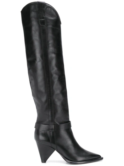 ALDO CASTAGNA POINTED TOE BOOTS - 黑色