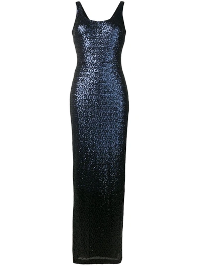 Shop Lauren Ralph Lauren Sequin Sleeveless Dress In Blue
