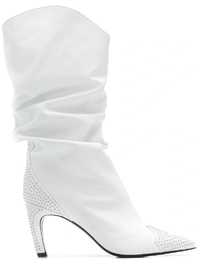 Shop Aldo Castagna Mid-calf Boots - White