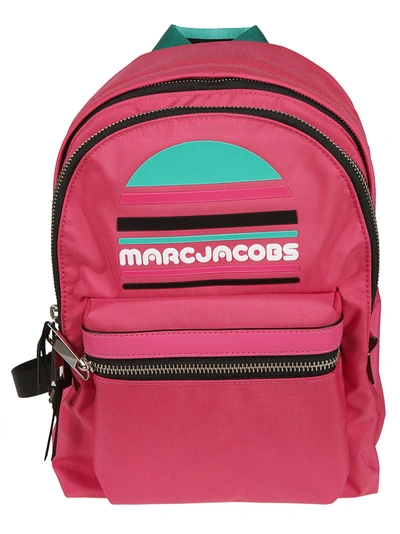 Shop Marc Jacobs Trek Pack Sport Logo Medium Backpack In Peony